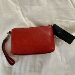 NWT Brooks brothers pebble leather wristlet